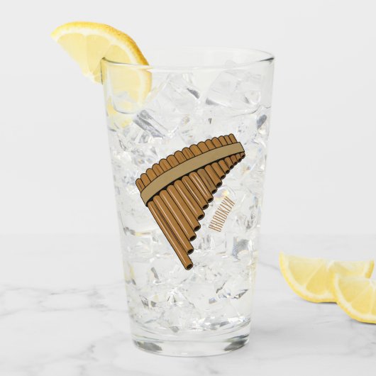 パンフルート/パンパイプアニメイラストレーション タンブラーグラス (アイス正面)