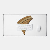 パンフルート/パンパイプアニメイラストレーション デスクマット (キーボード&マウス)