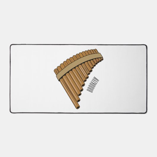 パンフルート/パンパイプアニメイラストレーション デスクマット (正面)