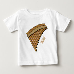 パンフルート/パンパイプアニメイラストレーション ベビーTシャツ