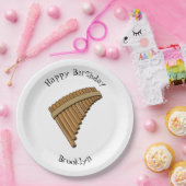 パンフルート/パンパイプアニメイラストレーション ペーパープレート (パーティー)