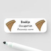 パンフルート/パンパイプアニメイラストレーション 名札 (インサイチュ)