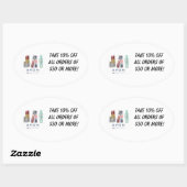 パンフレットのラベルが10%オフ 楕円形シール (シート)