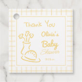 パンフローラ花瓶手引き中性赤ちゃんシャワー フェイバータグ (正面)