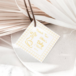 パンフローラ花瓶手引き中性赤ちゃんシャワー フェイバータグ