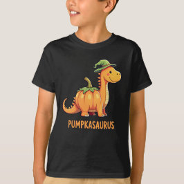 パンプカサウルス かわいい恐竜 パンプキン おもしろい ハロウィン Tシャツ