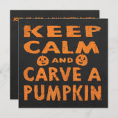 パンプカスタムキン彫刻ハローウィンパーティ招待状 招待状 (正面/裏面)