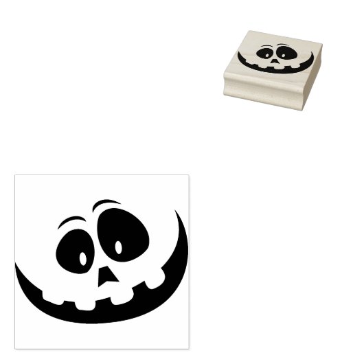 パンプキおっちょこちょいのン顔ハロウィーンシルエットアートスタンプ ラバースタンプ (押印)