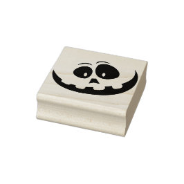 パンプキおっちょこちょいのン顔ハロウィーンシルエットアートスタンプ ラバースタンプ