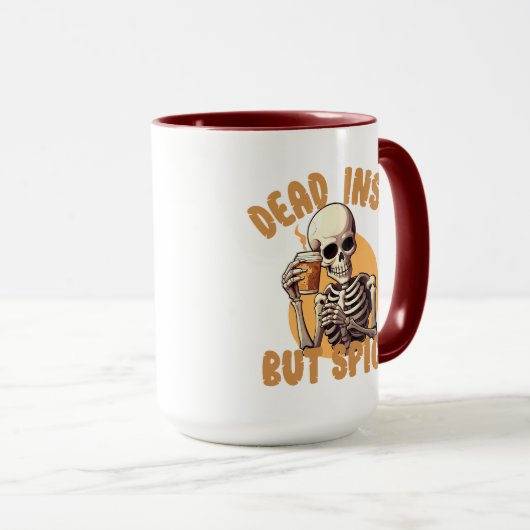 パンプキおもしろいンのスパイス、内側に死んでいるがスパイス マグカップ (正面右)