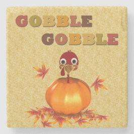 パンプキおもしろいンの感謝祭のトルコ ストーンコースター