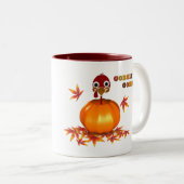 パンプキおもしろいンの感謝祭トルコ – マグカップ (正面右)
