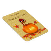 パンプキおもしろいンの感謝祭トルコ – 磁石 (右側)