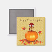 パンプキおもしろいンの感謝祭トルコ – 磁石 (正面/裏面)