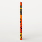 パンプキおもしろいンカラフル顔スケッチハロウィーン iPhoneケース (左側)