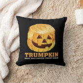 パンプキおもしろいントランプキンハロウィーン クッション (ブランケット)