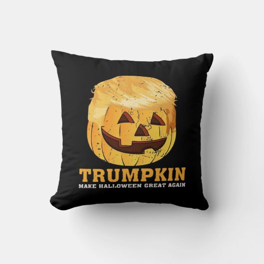 パンプキおもしろいントランプキンハロウィーン クッション (正面)