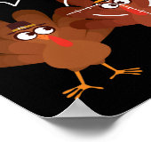 パンプキおもしろいントルコ語の会話感謝祭 ポスター (角)