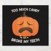 パンプキおもしろいンハロウィーンキャンディギフト スパークリングワインラベル (シングルラベル)