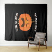 パンプキおもしろいンハロウィーンキャンディギフト タペストリー (インサイチュ(横))