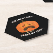 パンプキおもしろいンハロウィーンキャンディギフト ペーパーコースター (アングル)