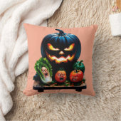 パンプキおもしろいンハロウィーン装飾用クッション クッション (ブランケット)