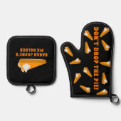 パンプキおもしろいンパイオーブンミット&ポットホルダーセット 鍋つかみ&鍋敷きセット (正面)