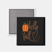 パンプキおもしろいン顔ハロウィンハロー秋少年の女の子 マグネット (正面/裏面)