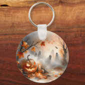 パンプキお洒落ンと幽霊のハロウィーンのシーン キーホルダー (正面)