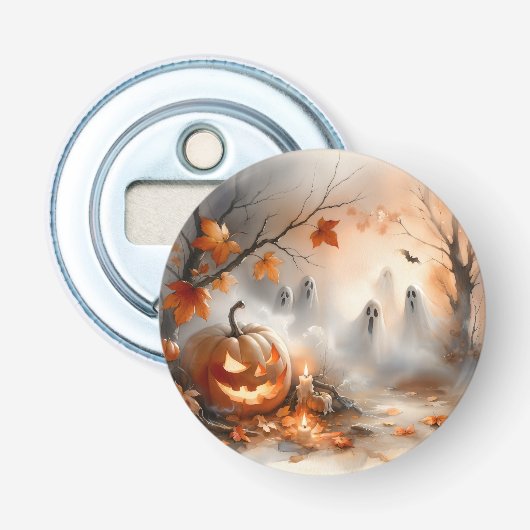 パンプキお洒落ンと幽霊のハロウィーンのシーン 栓抜き (正面)
