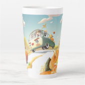 パンプキお洒落ンに乗る カフェラテマグ (正面)