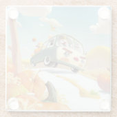 パンプキお洒落ンに乗る ガラスコースター (裏面)