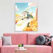 パンプキお洒落ンに乗る キャンバスプリント (インサイチュ (リビング))