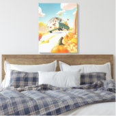 パンプキお洒落ンに乗る キャンバスプリント (インサイチュ (寝室))