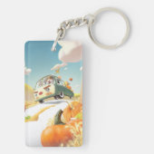 パンプキお洒落ンに乗る キーホルダー (裏面)