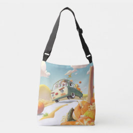 パンプキお洒落ンに乗る クロスボディバッグ