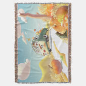 パンプキお洒落ンに乗る スローブランケット (正面縦)