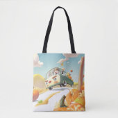 パンプキお洒落ンに乗る トートバッグ (正面)