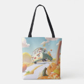 パンプキお洒落ンに乗る トートバッグ (裏面)