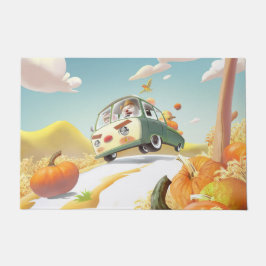 パンプキお洒落ンに乗る ドアマット