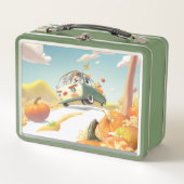 パンプキお洒落ンに乗る メタルランチボックス (正面)