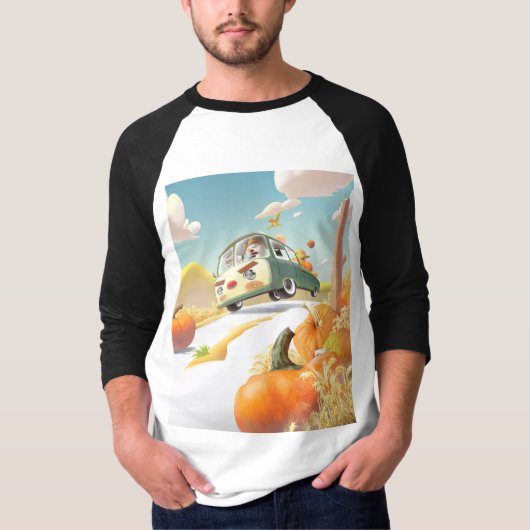 パンプキお洒落ンに乗る Tシャツ (正面)