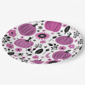 パンプキお洒落ンフローラ感謝祭ディナー ペーパープレート (アングル)