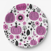 パンプキお洒落ンフローラ感謝祭ディナー ペーパープレート (正面)