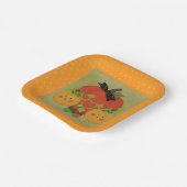 パンプキお洒落ン&アコーンハロウィーンブライダル ペーパープレート (傾斜あり)