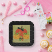 パンプキお洒落ン&アコーンハロウィーンブライダル ペーパープレート (パーティー)