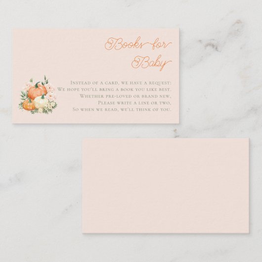 パンプキお洒落ン&ピンクブックベビー エンクロージャーカード (正面/裏面)