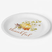 パンプキかわいらしン感謝の水の色感謝祭 ペーパープレート (アングル)