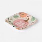 パンプキかわいらしン自然の葉の感謝祭パーティー ペーパープレート (傾斜あり)