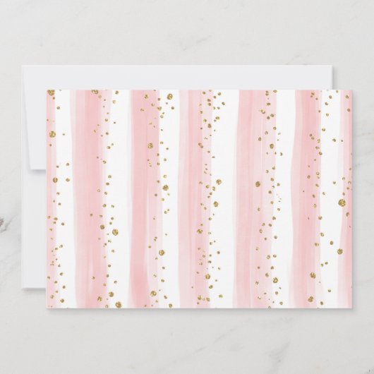 パンプキかわいらしン赤面バラ金ゴールドフローラ1st誕生日 招待状 (裏面)